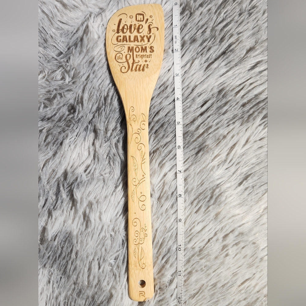 Mom Engraved Wooden Spoon